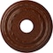 Ekena Millwork Dublin Medallion (Canopies up to 8 1/4"), 15 3/8"OD x 3 5/8"ID x 1"P, Burnished Mahogany Crackle CM15DUBMC - alternate 1